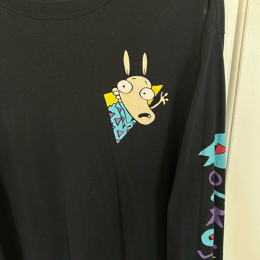 Nickelodeon Rockos Modern Life Graphic Long Sleeve Shirt Tshirt Size XL See Meas - Picture 3 of 11